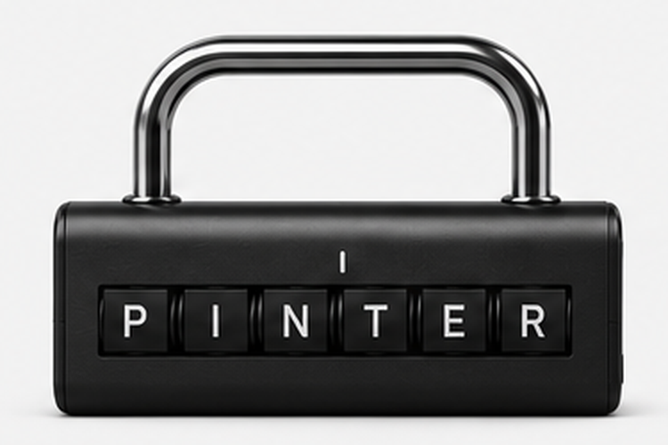 PINTER letter padlock
